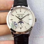 Swiss Patek Philippe 5396g Annual Calendar KM 9015 Watch White Face